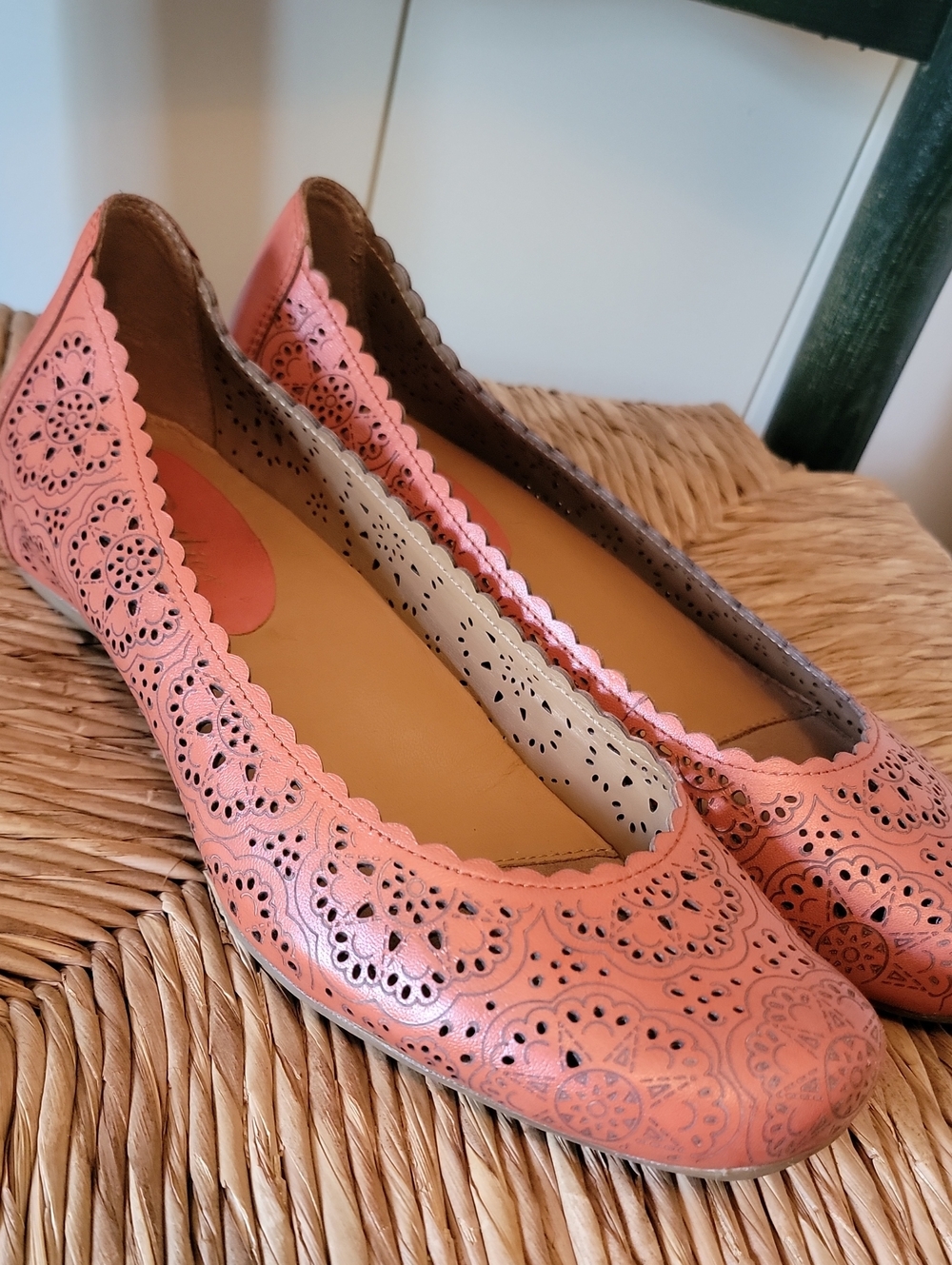 Earthies Burnt Orange Laser Cut Flats